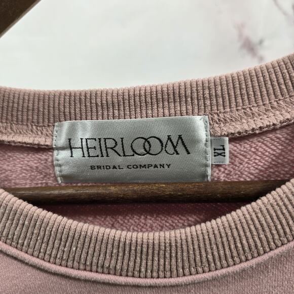Heirloom Bridal Sweatshirt Womens XL Pink Pullover Crewneck Here Comes The Bride - Picture 3 of 12